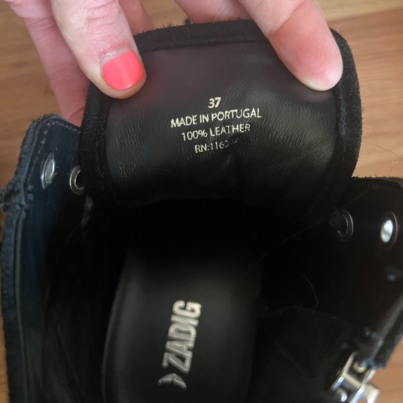 Zadig & Voltare suede sneakers with fringe - Picture 5 of 6